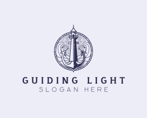 Sailor Anchor Lighthouse logo design