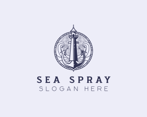 Sailor Anchor Lighthouse logo design