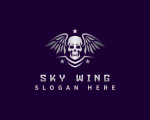 Wing - Wing Biker Skull logo design