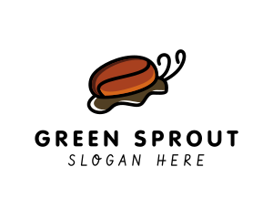 Seed - Coffee Bean Snail logo design