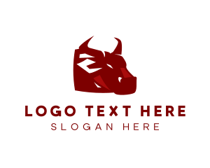 Gaming - Angry Bull Head logo design