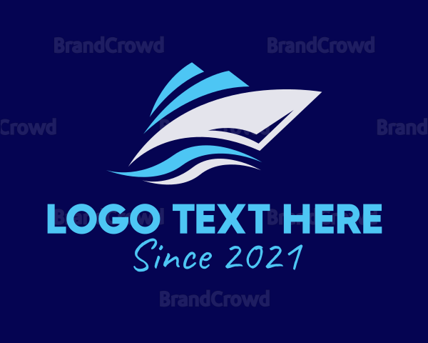 Speedboat Boat Sailing Logo