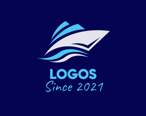 Speedboat Boat Sailing  logo design