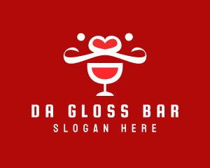 Wine Bar Mustache logo design