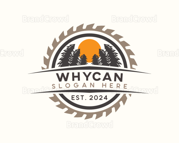 Wood Sawmill Workshop Logo