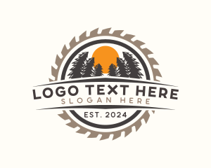 Log - Wood Sawmill Workshop logo design