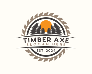 Wood Sawmill Workshop logo design