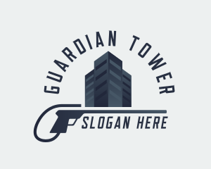 Building Tower Pressure Washer logo design