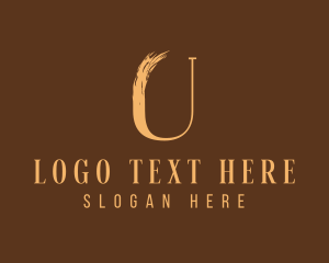Brushstroke - Creative Paint Letter U logo design