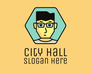 Mayor - Boy Hexagon Badge logo design