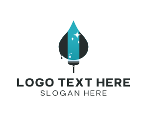 Drop - Squilgee Water Drop Cleaning logo design