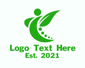 Trainer - Green Yoga Wellness logo design