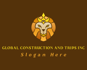 Deluxe - Golden Lion Crown logo design