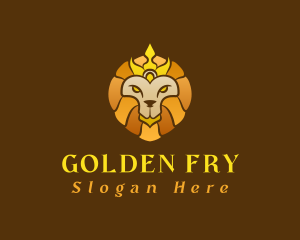 Golden Lion Crown logo design