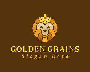 Golden Lion Crown logo design