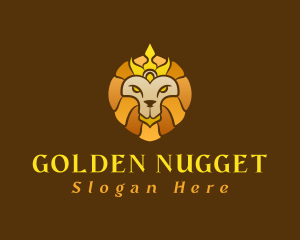 Golden Lion Crown logo design