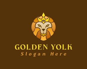 Golden Lion Crown logo design