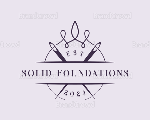 Seamstress Needle Quilting Logo