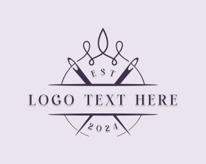 Embroidery - Seamstress Needle Quilting logo design