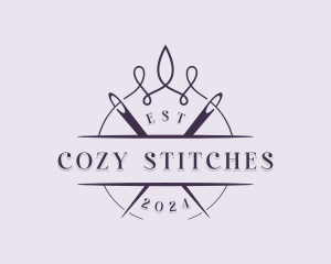 Seamstress Needle Quilting logo design