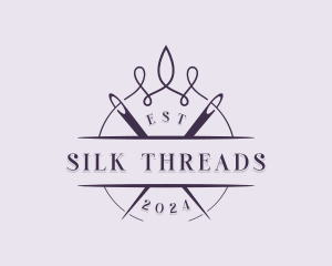 Seamstress Needle Quilting logo design