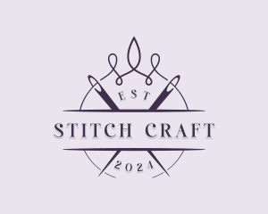 Seamstress Needle Quilting logo design