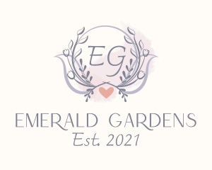 Flower Heart Decor  logo design