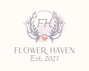 Flower Heart Decor  logo design