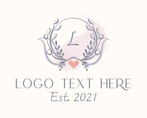 Vlog - Flower Heart Decor logo design