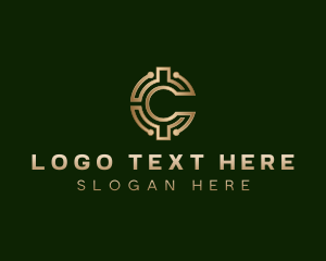 Letter C - Digital Crypto Wallet logo design