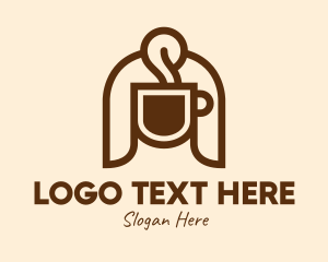 Coffee Barista Lady  Logo