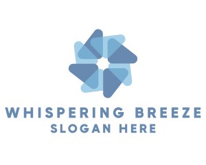 Blue Cooling Propeller  logo design