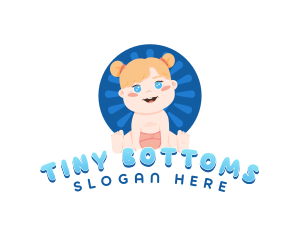 Diaper - Baby Girl Daycare logo design