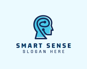 Intelligence - Artificial Intelligence Brain logo design