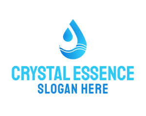 Mineral - Water Wave Droplet logo design