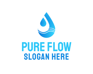 Filter - Water Wave Droplet logo design