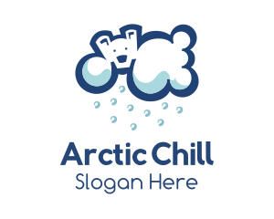 Frozen - Ice Polar Cloud logo design