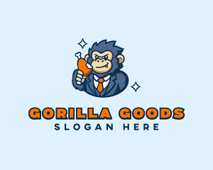 Gorilla Chicken Dining logo design