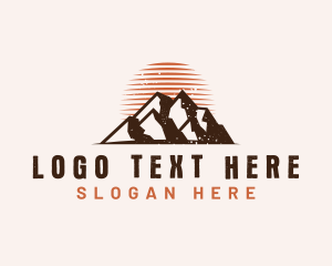 Mountain - Rustic Mountain Nature logo design
