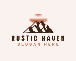 Rustic Mountain Nature logo design