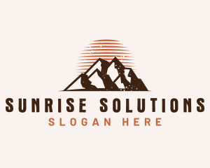 Rustic Mountain Nature logo design