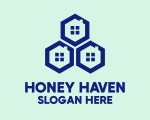 Beehive - Blue Hexagon Windows logo design