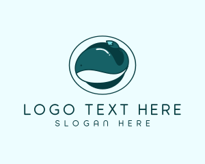 Whale Watching - Baby Whale Brush logo design