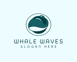 Baby Whale Brush logo design