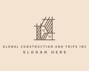Architecture Blueprint Construction Logo