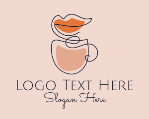 Coffee Shop - Minimalist Coffee Lips logo design
