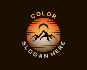 Environmental - Alpine Mountain Sun logo design