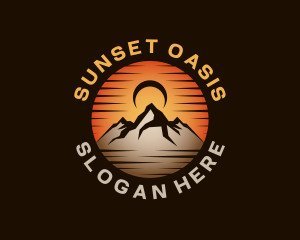 Alpine Mountain Sun logo design