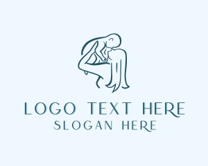 Breastfeeding - Parenting Mother Baby logo design