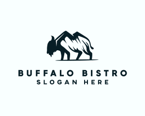 Wild Mountain Buffalo logo design